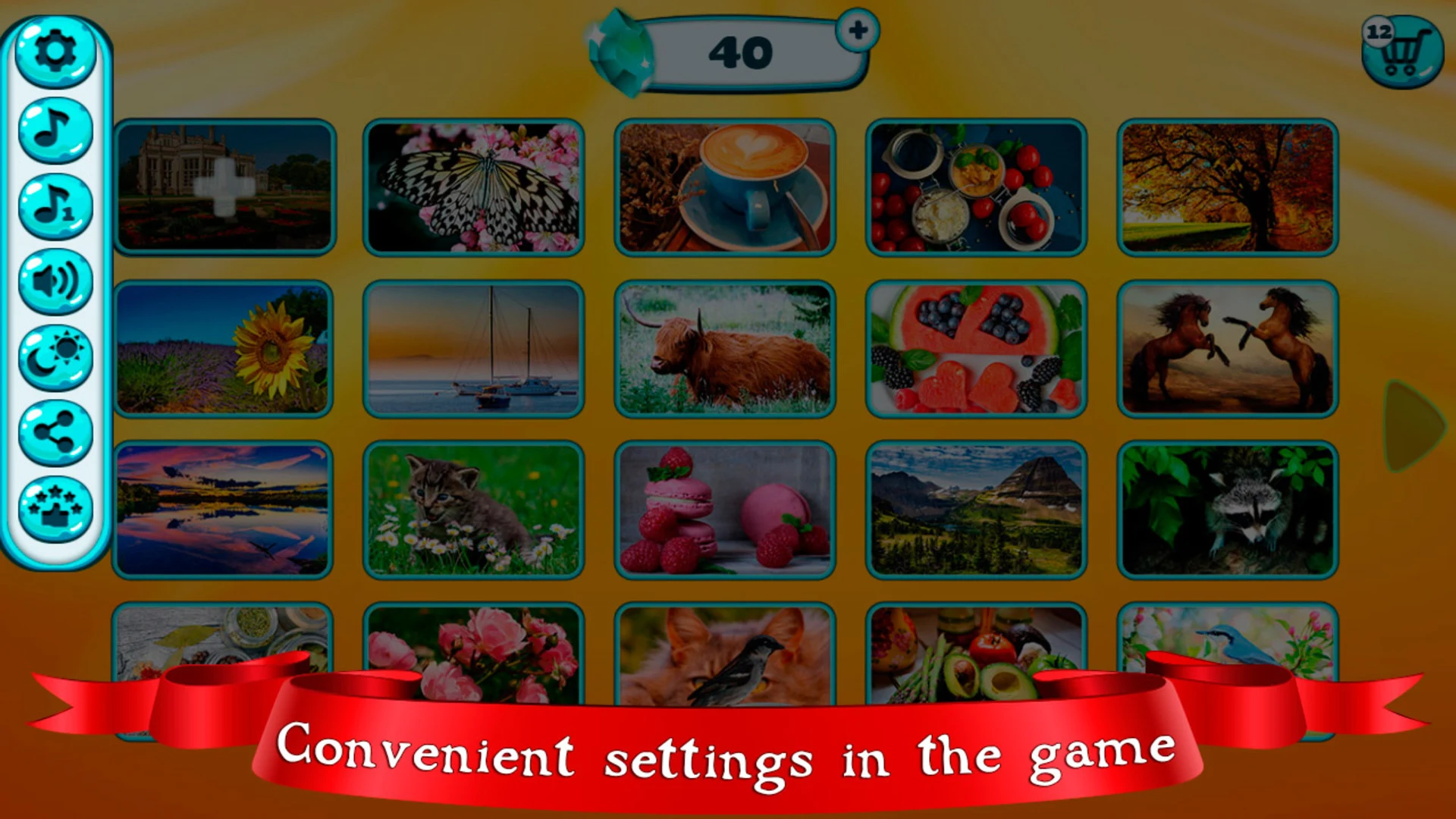Puzzles for adults offline screenshot